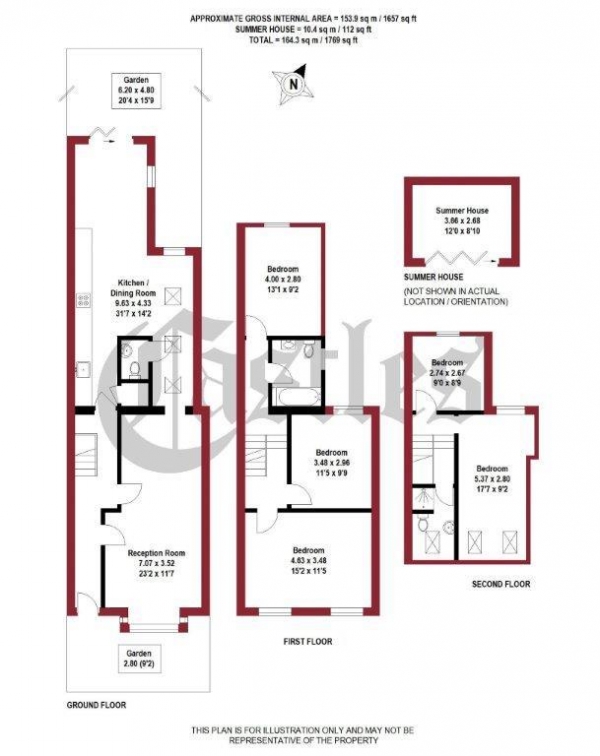 Floor Plan Image for 5 Bedroom Property to Rent in Ashenden Road, Hackney, E5