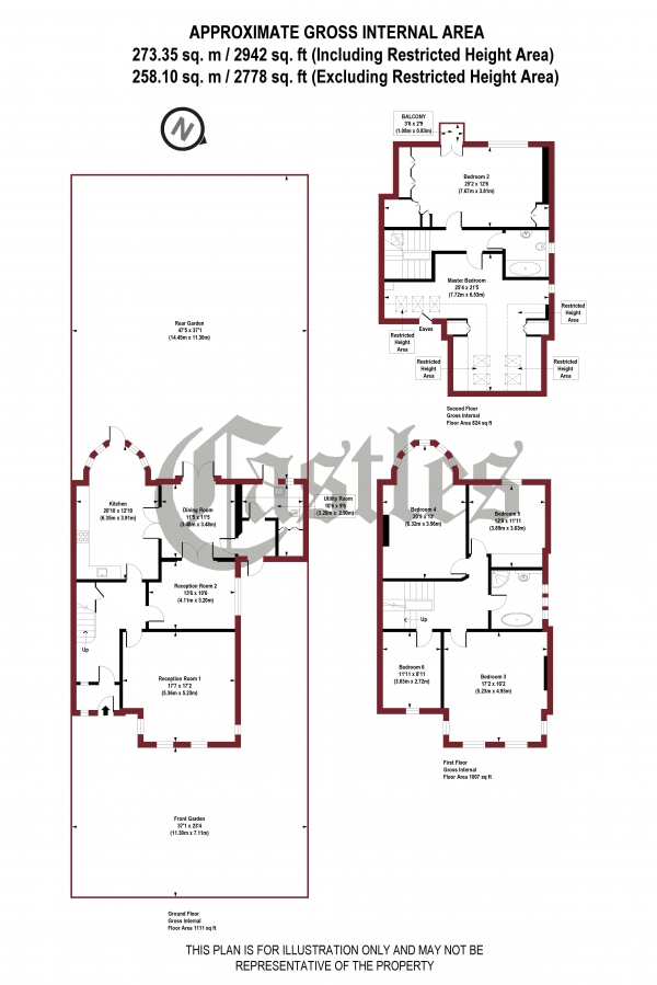 Floor Plan Image for 6 Bedroom Property to Rent in Birchington Road, Crouch End, N8