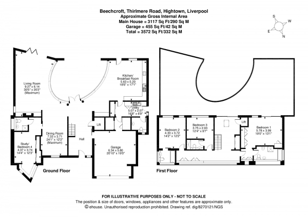 Floor Plan Image for 4 Bedroom Detached House for Sale in Thirlmere Road, Hightown, Merseyside