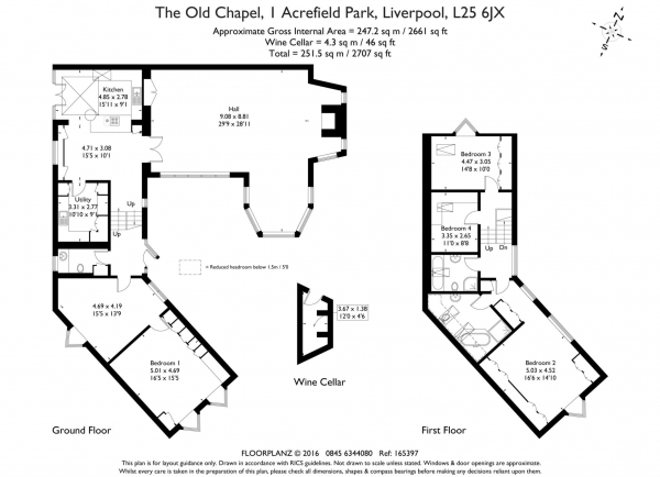 Floor Plan Image for 4 Bedroom Detached House for Sale in Acrefield Park, Woolton