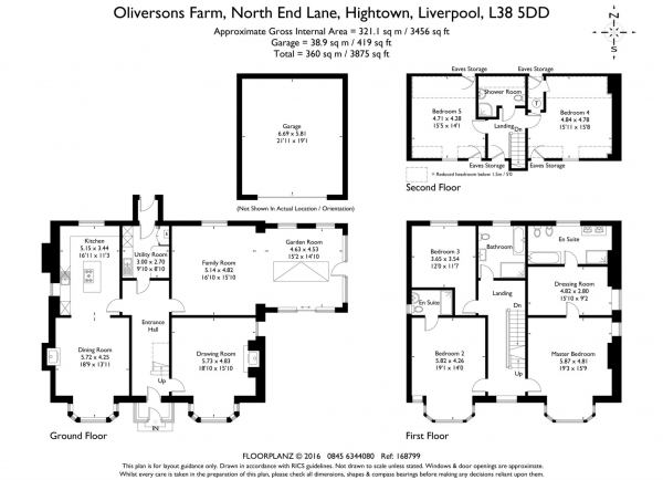 Floor Plan Image for 5 Bedroom Farm House for Sale in North End Lane, Hightown, Merseyside