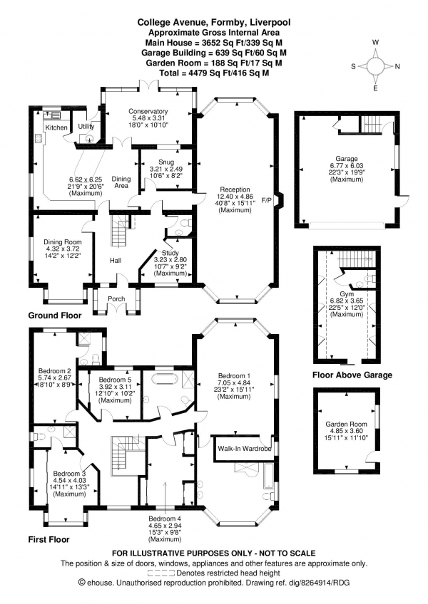 Floor Plan Image for 5 Bedroom Detached House for Sale in College Avenue, Freshfield, Formby