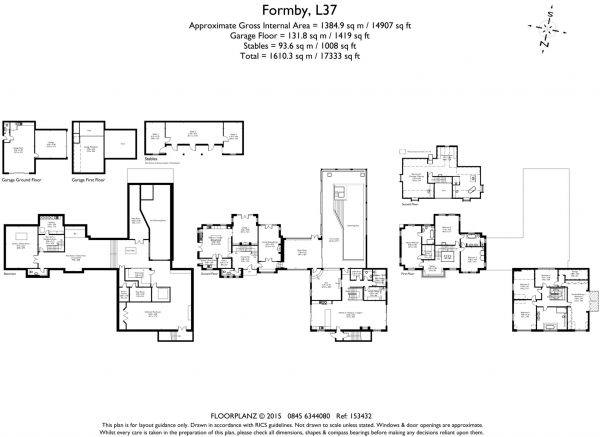 Floor Plan Image for 8 Bedroom Manor House for Sale in Formby, L37