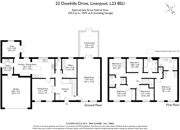 Floor Plan Image for 5 Bedroom Detached House for Sale in Dowhills Drive, Blundellsands, Crosby, Liverpool