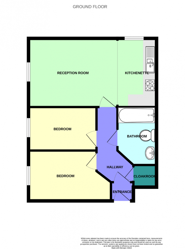 Floor Plan Image for 2 Bedroom Apartment for Sale in Abington Drive, Banks, Southport, Merseyside, PR9 8GX