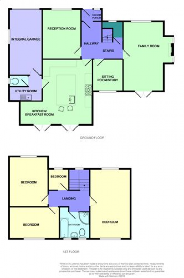 Floor Plan Image for 4 Bedroom Detached House for Sale in Windy Harbour Road, Hillside, Southport, Merseyside, PR8 3DU