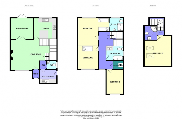 Floor Plan Image for 4 Bedroom Detached House for Sale in Moss Gardens, Birkdale, Southport, Merseyside, PR8 4JD