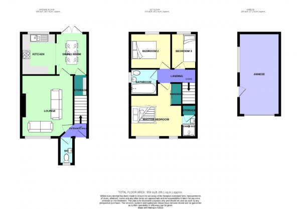 Floor Plan Image for 3 Bedroom Detached House for Sale in The Grange, Churchtown, Southport, Merseyside, PR9 7NZ