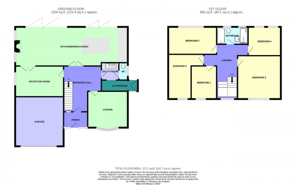 Floor Plan for 5 Bedroom Detached House for Sale in Daneway, Ainsdale, Southport, Merseyside, PR8 2QW, PR8, 2QW - Offers in Excess of &pound635,000