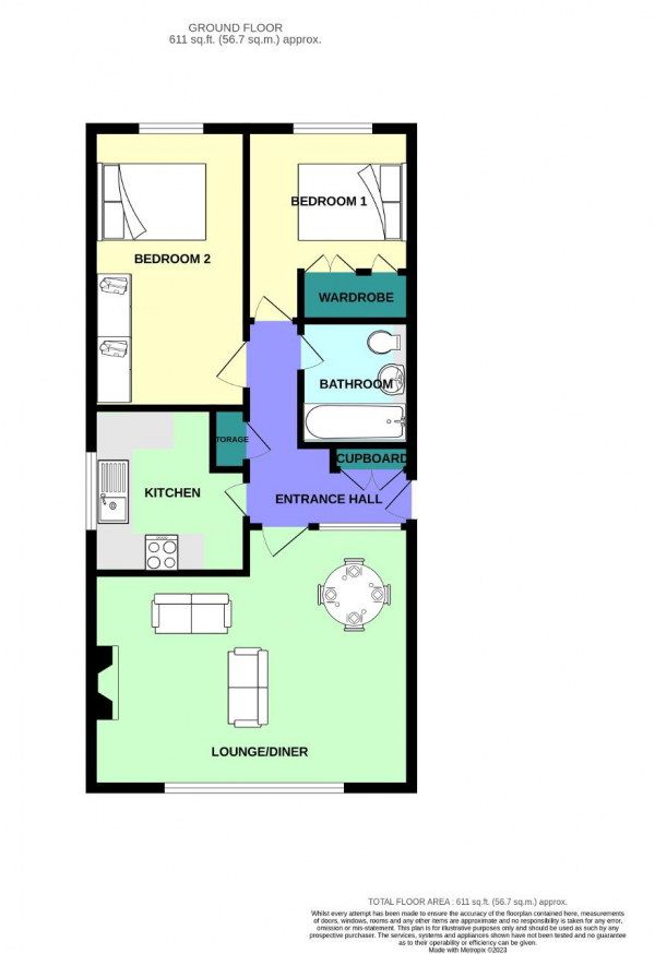 Floor Plan Image for 2 Bedroom Apartment for Sale in Newton House, Scarisbrick New Road, Southport, Merseyside, PR8 6QE