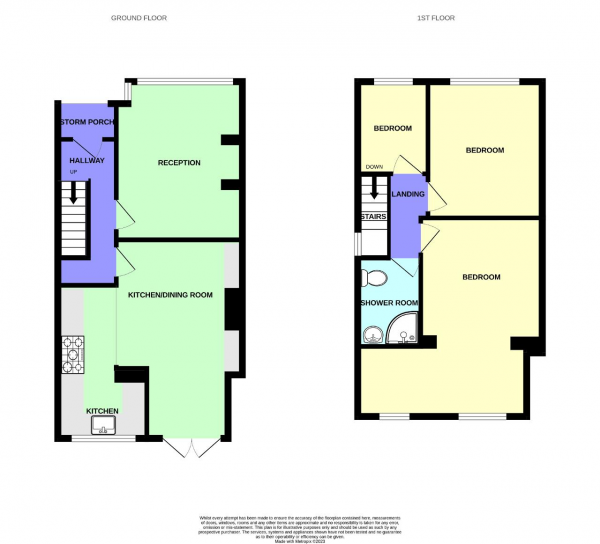 Floor Plan Image for 3 Bedroom Semi-Detached House for Sale in Guildford Road, Birkdale, Southport, Merseyside, PR8 3EB