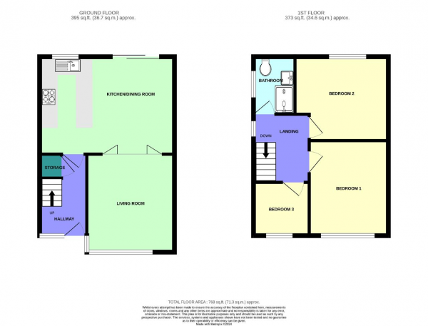 Floor Plan Image for 3 Bedroom Semi-Detached House for Sale in Oakwood Drive, Ainsdale, Southport, Merseyside, PR8 3HZ