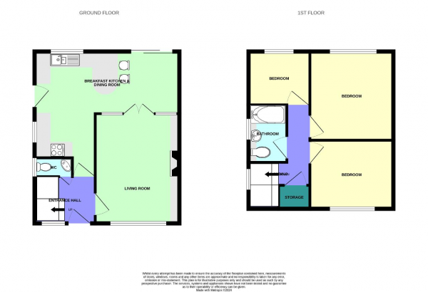 Floor Plan Image for 3 Bedroom Bungalow for Sale in Skipton Avenue, Marshside, Southport, Merseyside, PR9 8JP