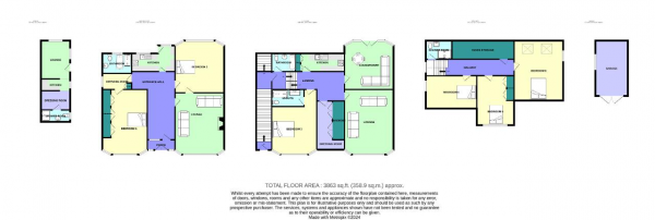 Floor Plan Image for 6 Bedroom Detached House for Sale in Cambridge Road, Churchtown, Southport, Merseyside, PR9 9RZ