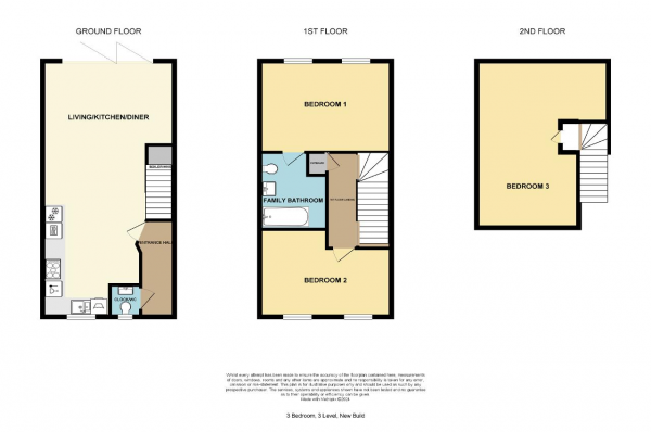 Floor Plan Image for 3 Bedroom Semi-Detached House for Sale in Nursery Gardens, Birkdale, Southport, Merseyside, PR8 4BY