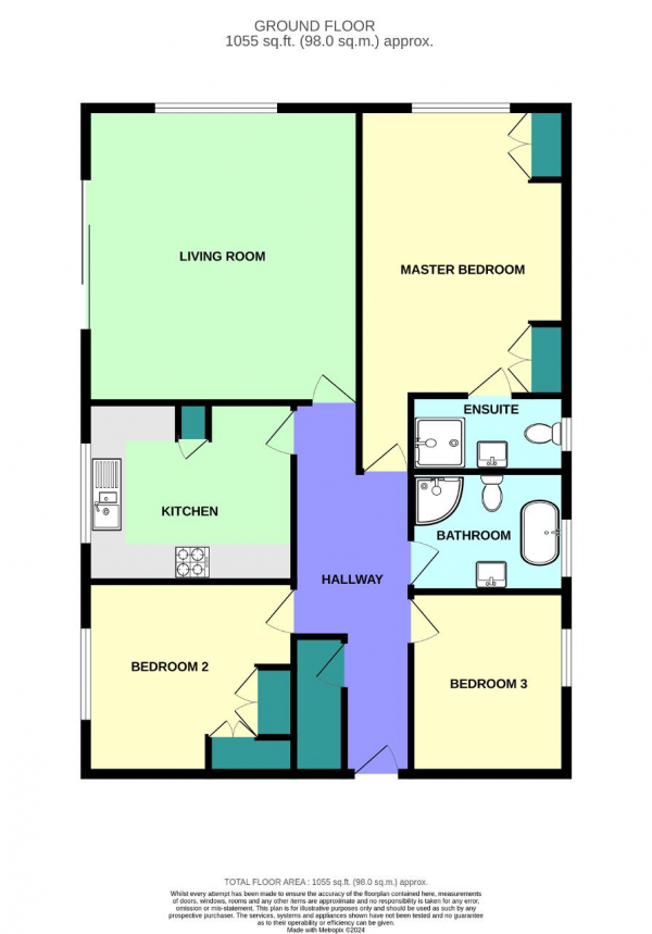 Floor Plan Image for 3 Bedroom Apartment for Sale in Beechfield Gardens, Birkdale, Southport, Merseyside, PR8 2SW