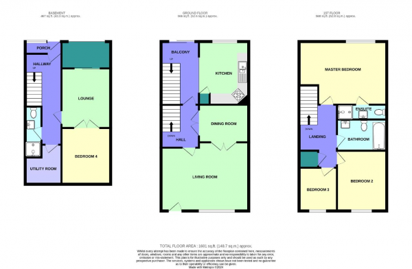 Floor Plan Image for 4 Bedroom Town House for Sale in West Street, Southport, Merseyside, PR8 1QN