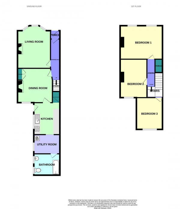 Floor Plan Image for 3 Bedroom Semi-Detached House for Sale in Bedford Road, Birkdale, Southport, Merseyside, PR8 4HJ