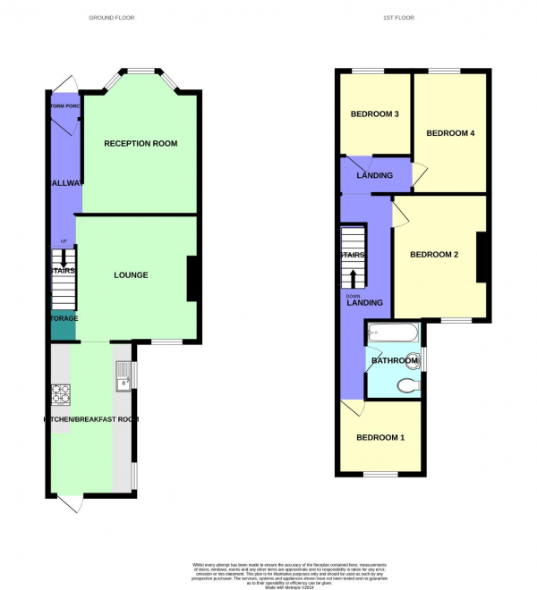 Floor Plan Image for 4 Bedroom Semi-Detached House for Sale in Cemetery Road, Birkdale, Southport, Merseyside, PR8 5EQ