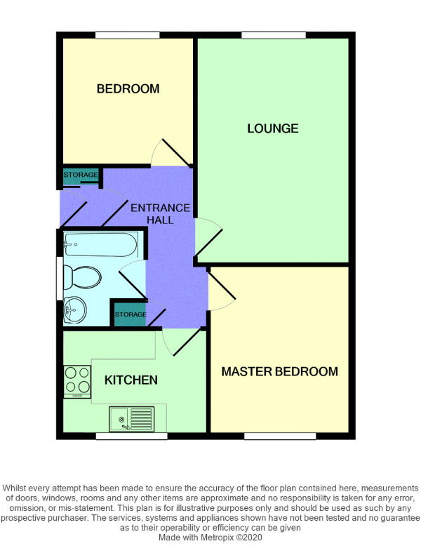 Floor Plan Image for 2 Bedroom Apartment for Sale in Grosvenor Road, Birkdale, Southport, Merseyside, PR8 2ES