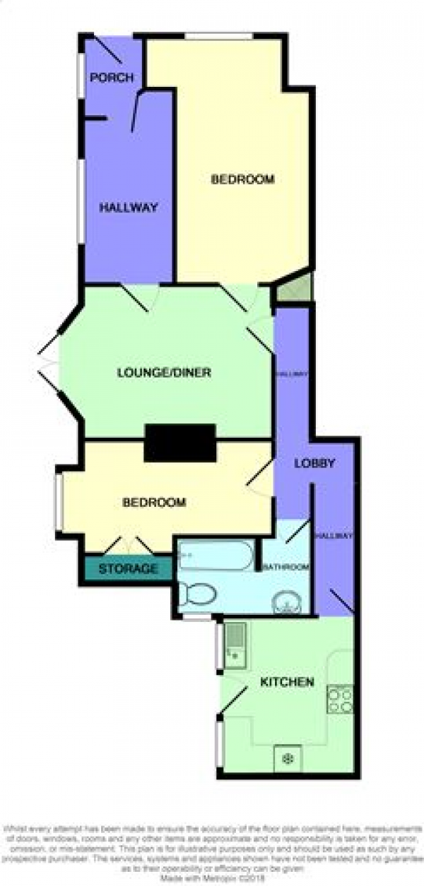 Floor Plan Image for 2 Bedroom Apartment to Rent in Upper Aughton Road, Birkdale, Southport, Merseyside, PR8 5EX