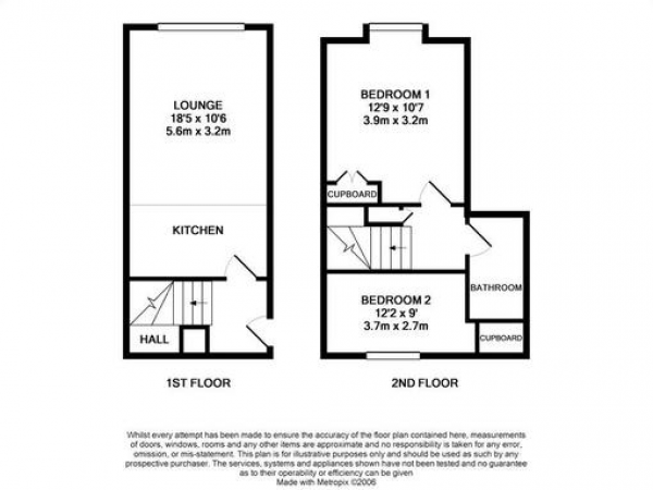 Floor Plan Image for 2 Bedroom Apartment for Sale in Kings Ride, Camberley, Surrey, GU15 4HU