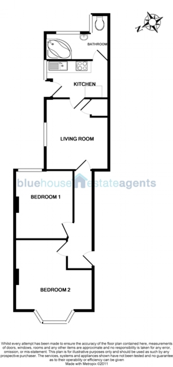 Floor Plan Image for 2 Bedroom Apartment to Rent in Park Road, Farnborough, Hampshire, GU14 6LJ