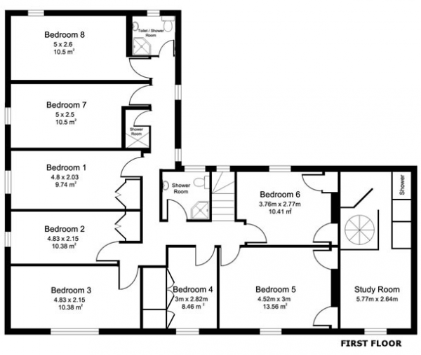 Floor Plan for 1 Bedroom House Share to Rent in London Road, Bagshot, Surrey, GU19 5DS, GU19, 5DS - £114 pw | £495 pcm