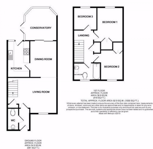 Floor Plan Image for 3 Bedroom End of Terrace House to Rent in Valroy Close, Camberley, Surrey, GU15 3TL