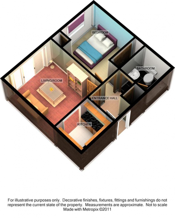 Floor Plan Image for 1 Bedroom Apartment to Rent in Ash Street, Ash, Aldershot, Hants, GU12 6LH