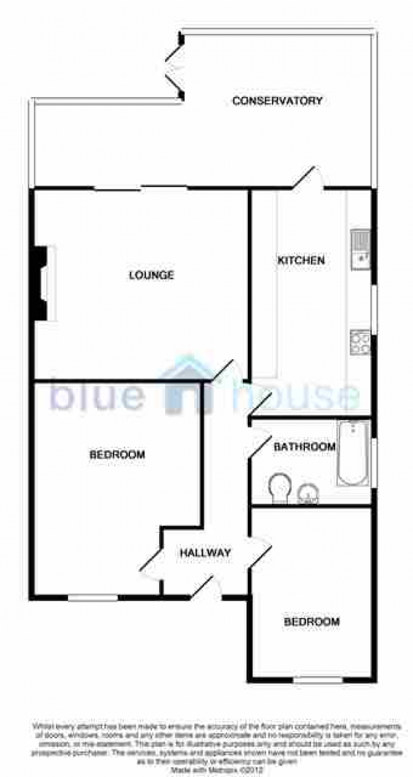 Floor Plan Image for 2 Bedroom Semi-Detached House to Rent in Mayfield Road, Farnborough, Hampshire, GU14 8RS