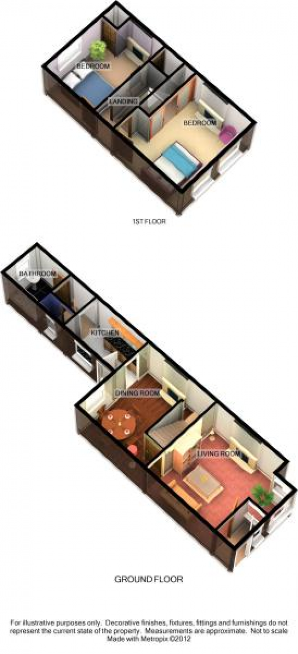 Floor Plan Image for 2 Bedroom Semi-Detached House to Rent in Belle Vue Road, Aldershot, Hampshire, GU12 4RX