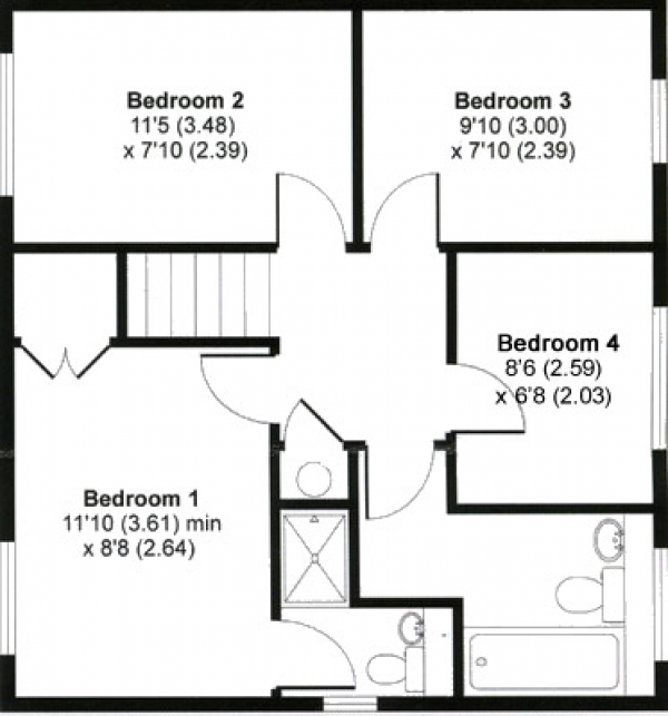 Floor Plan Image for 1 Bedroom House Share to Rent in Lory Ridge, Bagshot, Surrey, GU19 5BS