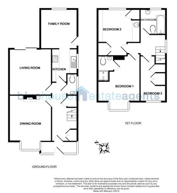 Floor Plan Image for 3 Bedroom Detached House to Rent in Frimley Road, Camberley, Surrey, GU15 2QD