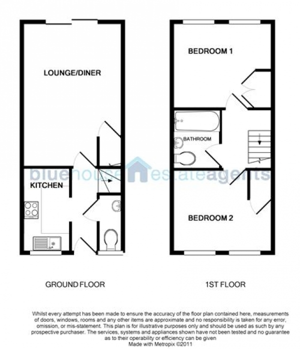 Floor Plan Image for 2 Bedroom Terraced House to Rent in Salesian View, Farnborough, Hampshire, GU14 6JQ