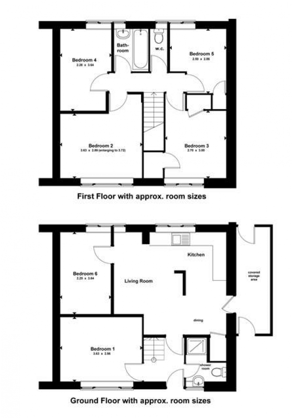 Floor Plan Image for 1 Bedroom House Share to Rent in Brookhouse Road, Farnborough, Hampshire, GU14 0BU