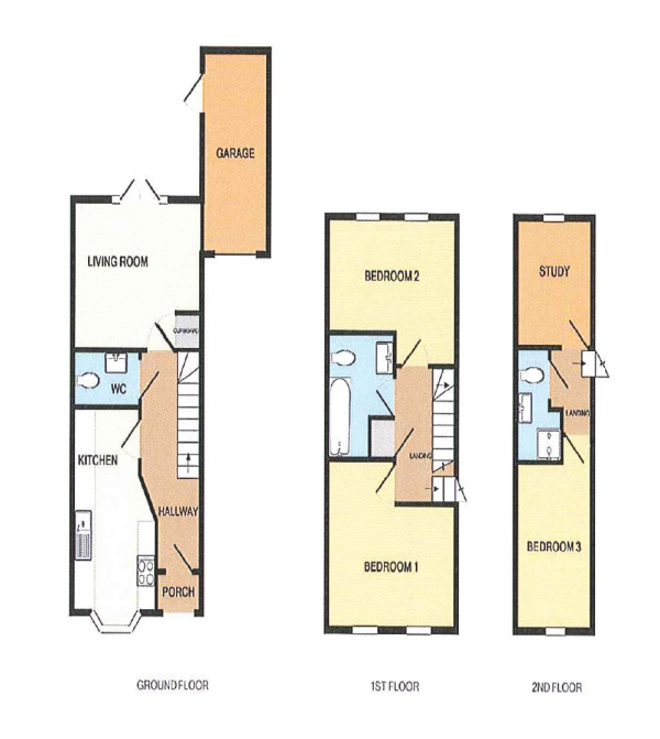 Floor Plan Image for 4 Bedroom Semi-Detached House to Rent in Dashwood Close, Camberley, Surrey, GU15 3AU