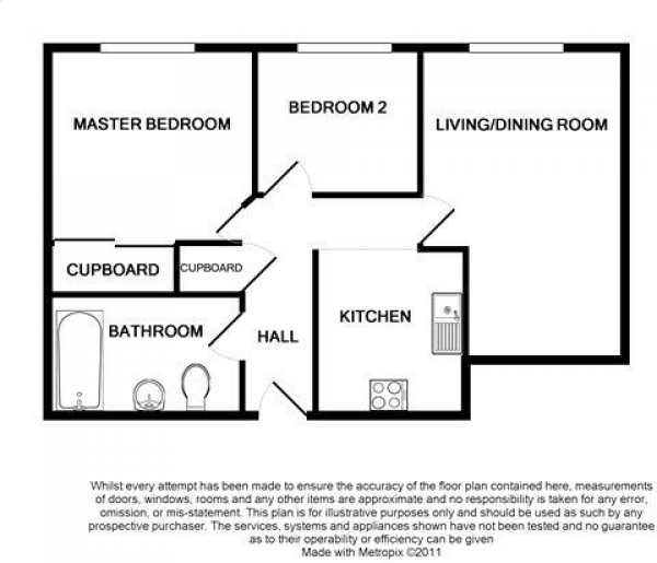 Floor Plan Image for 2 Bedroom Apartment for Sale in St Michales Court, Camberley, Surrey, GU15 3LS