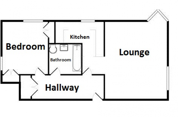 Floor Plan Image for 1 Bedroom Apartment to Rent in The Courtyard, Camberley, Surrey, GU15 3GL