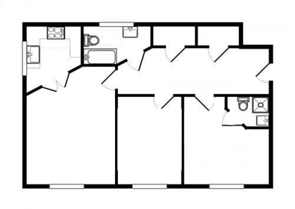 Floor Plan Image for 2 Bedroom Apartment to Rent in Curlew Court, Aldershot, Hampshire, GU11 3FJ