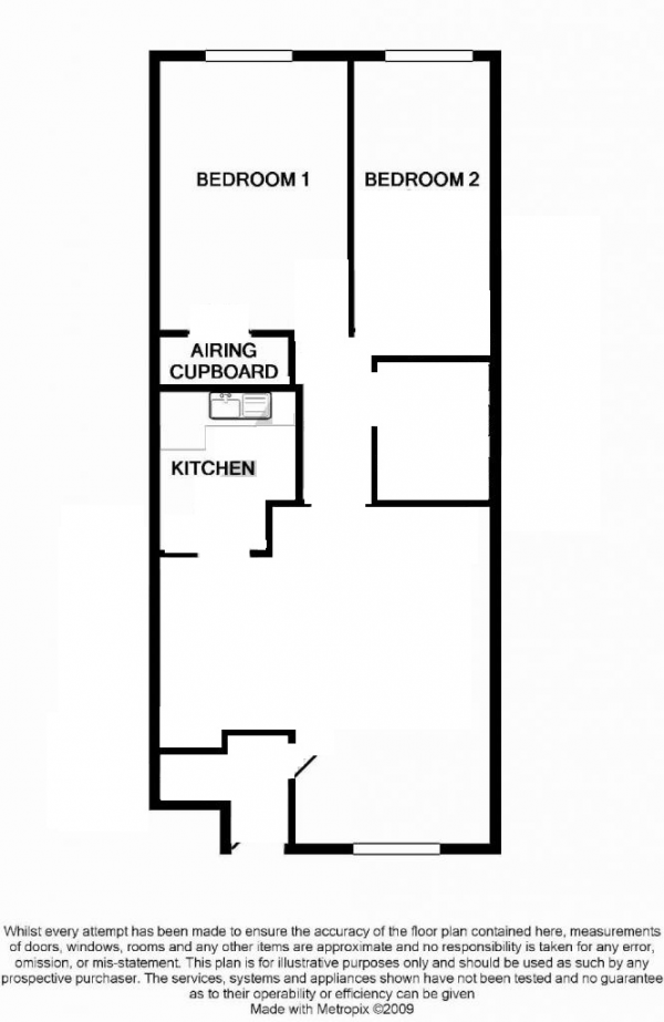 Floor Plan Image for 2 Bedroom Apartment to Rent in Dean Parade, Camberley, Surrey, GU15 4DQ