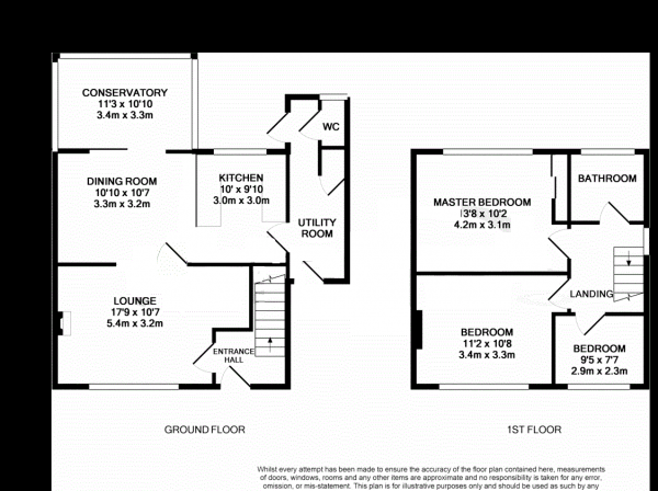 Floor Plan Image for 3 Bedroom Semi-Detached House to Rent in Cripley Road, Farnborough, Hampshire, GU14 9QB