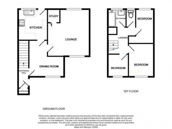 Floor Plan Image for 3 Bedroom Semi-Detached House to Rent in Russet Close, Farnham, Surrey, GU10 1BN