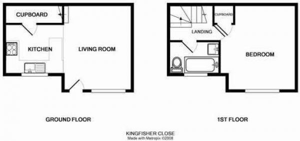 Floor Plan Image for 1 Bedroom Semi-Detached House for Sale in Wren Court, Ash Vale, Hampshire, GU12 6AX