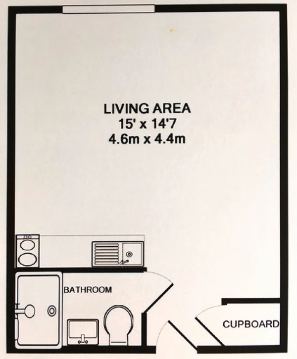 Floor Plan Image for 1 Bedroom Studio for Sale in Skyline Plaza, Basingstoke, Hampshire, RG21 7AU