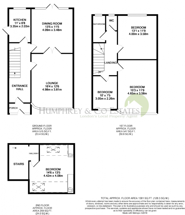 Floor Plan Image for 5 Bedroom Terraced House to Rent in Belle Vue Road, LONDON, E17 4DG