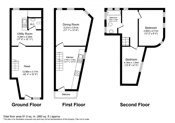 Floor Plan Image for Retail - High Street to Rent in Snakes Lane East, London, IG8 7QF