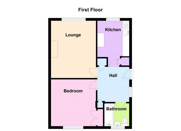 Floor Plan Image for 1 Bedroom Flat for Sale in Braemar Road, Bridgemary