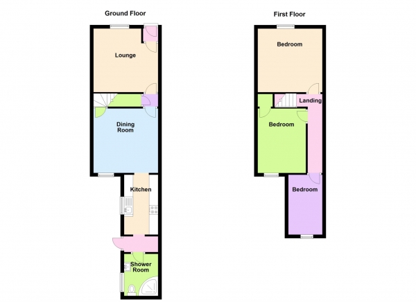 Floor Plan Image for 3 Bedroom Terraced House for Sale in Queens Road, Gosport