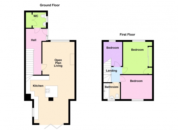 Floor Plan Image for 3 Bedroom Terraced House for Sale in The Avenue, Alverstoke